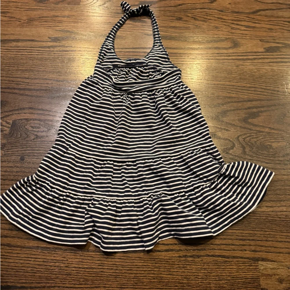 GAP Kids navy  and White Striped Halter Dress